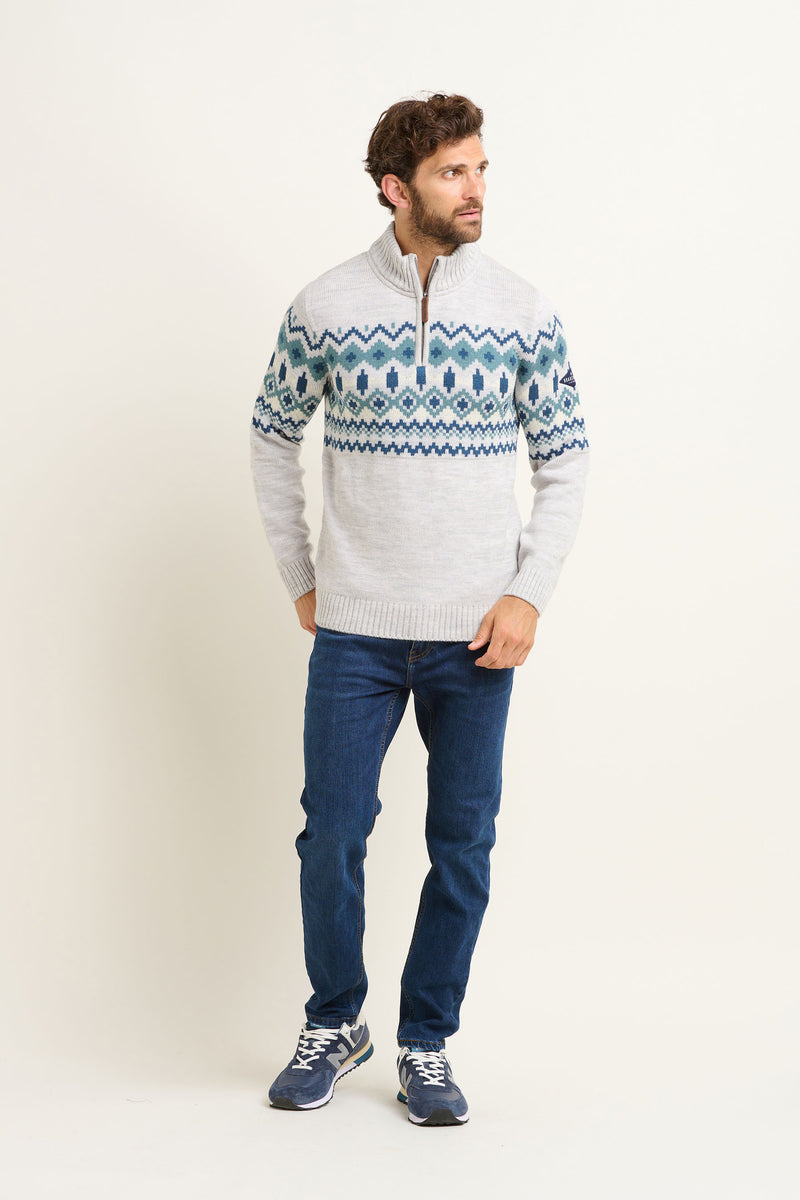 Fairisle Quarter Zip Jumper