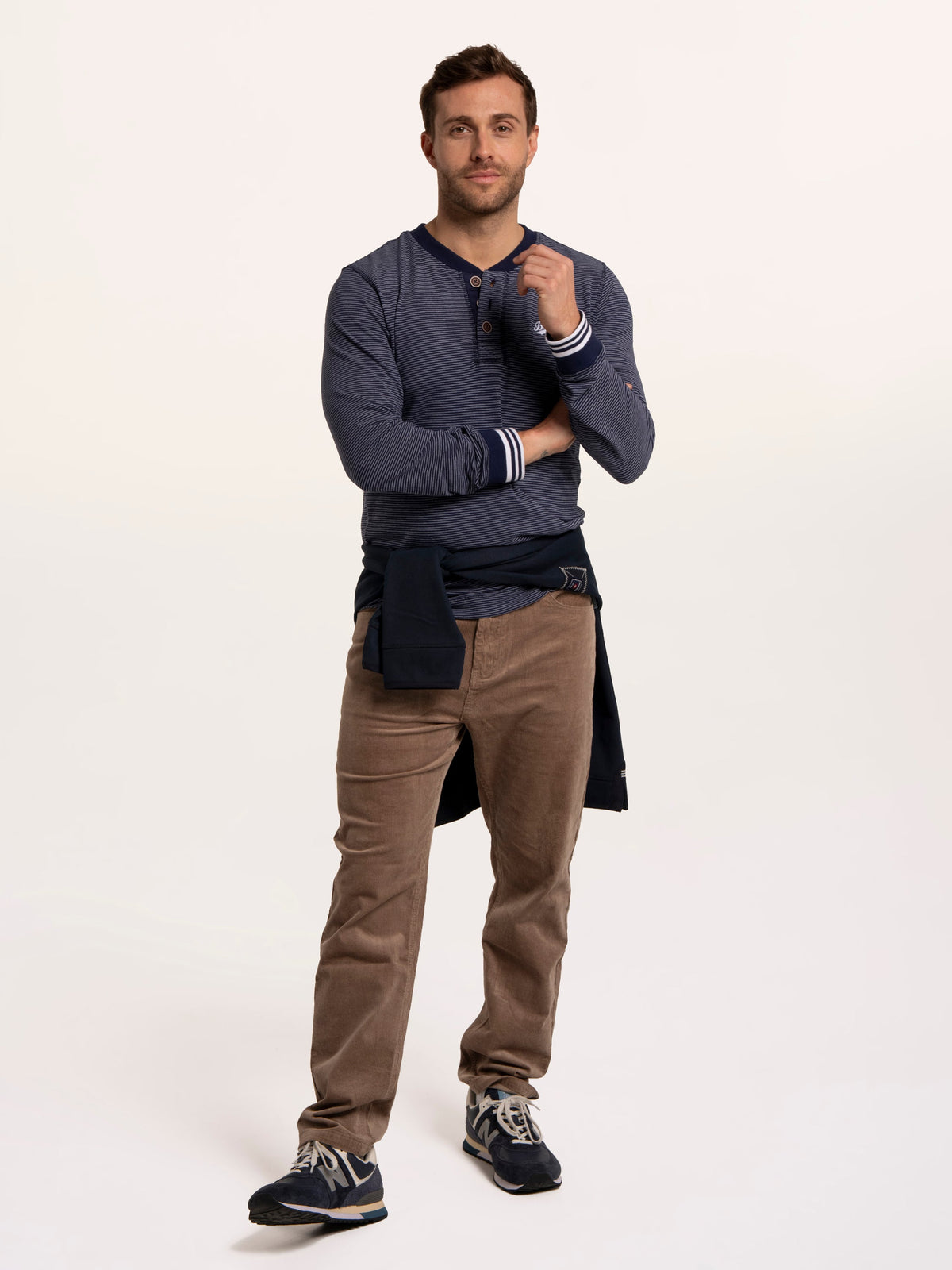 Rock Stripe Textured Henley