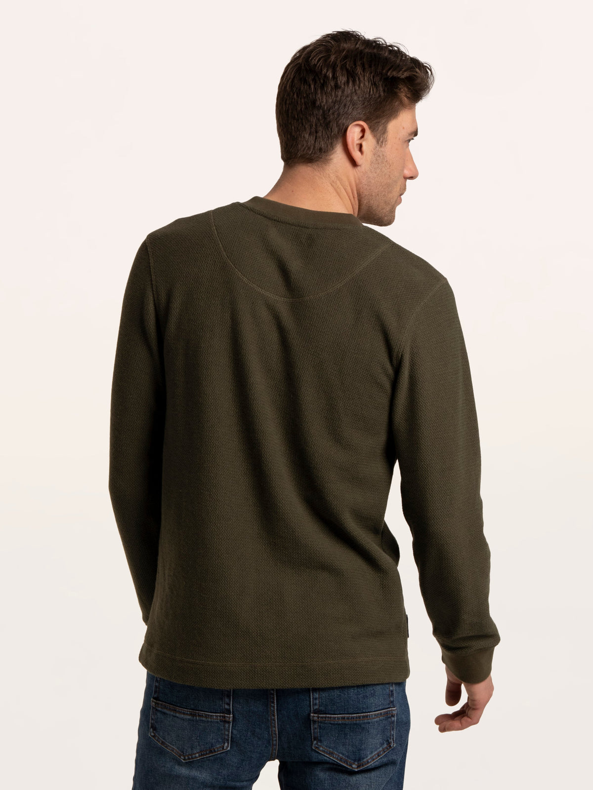 Arran Waffle Textured Henley