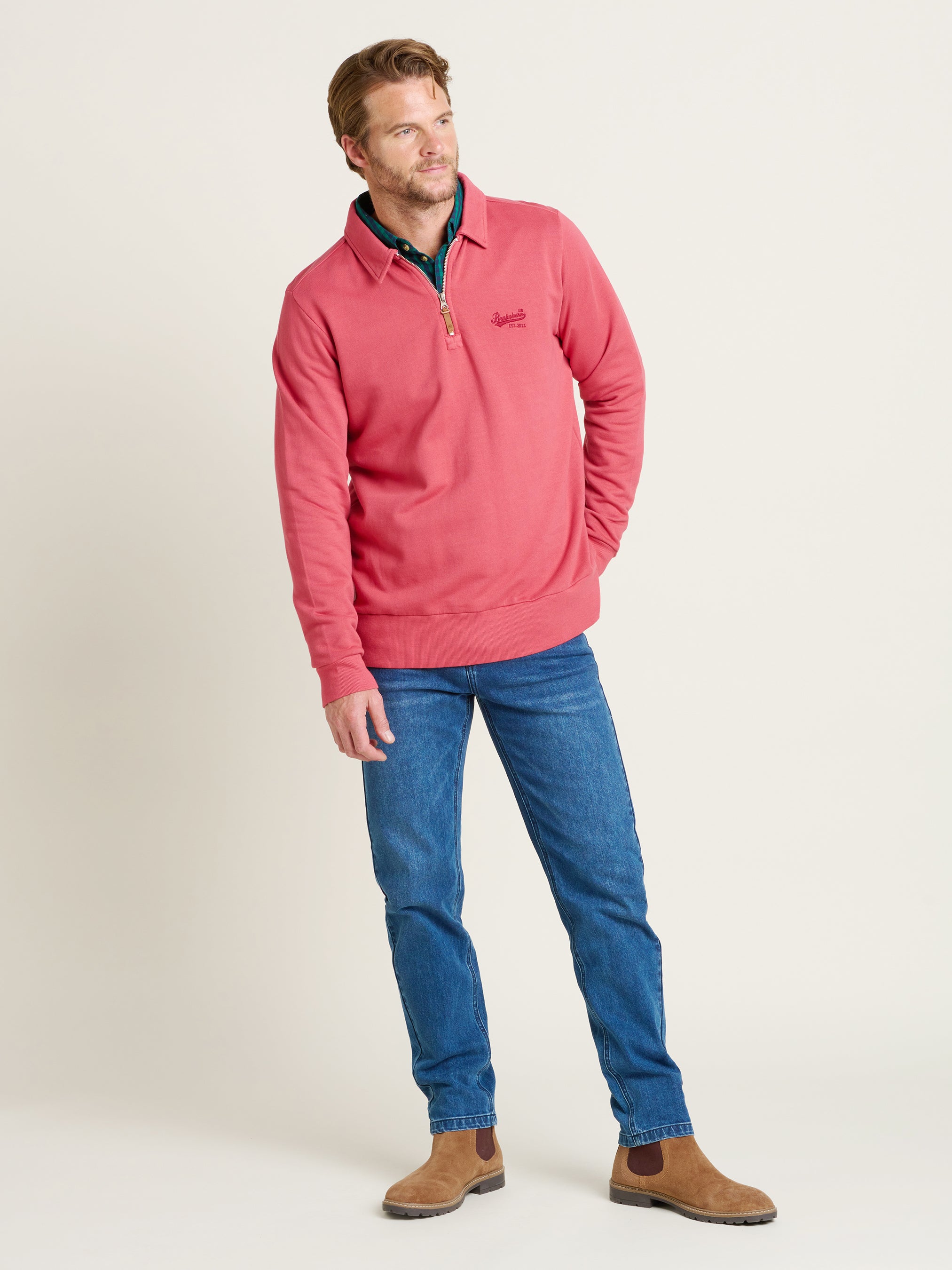 Collared Quarter Zip Sweatshirt