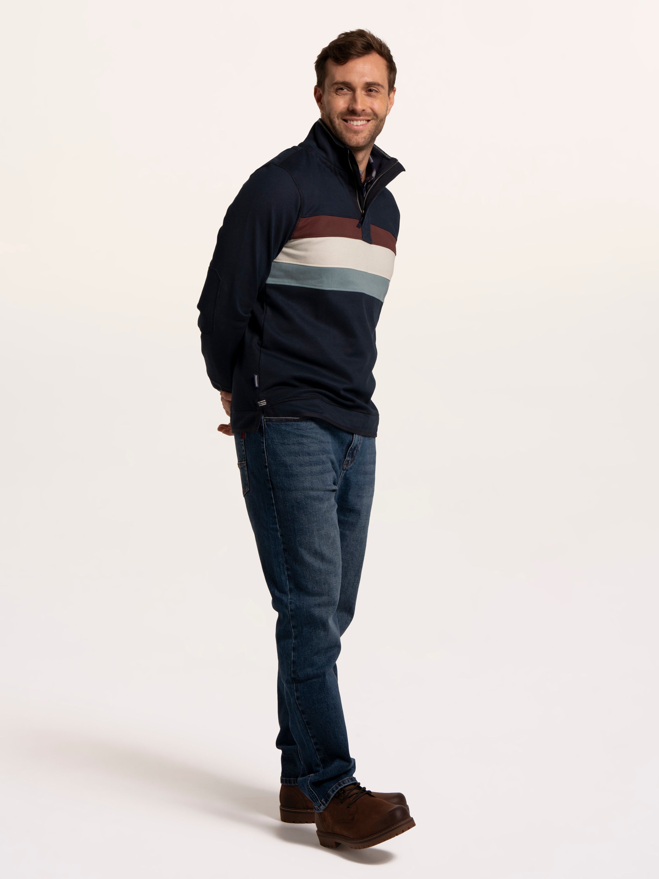 Talbot Chest Panel 1/4 Zip Sweat