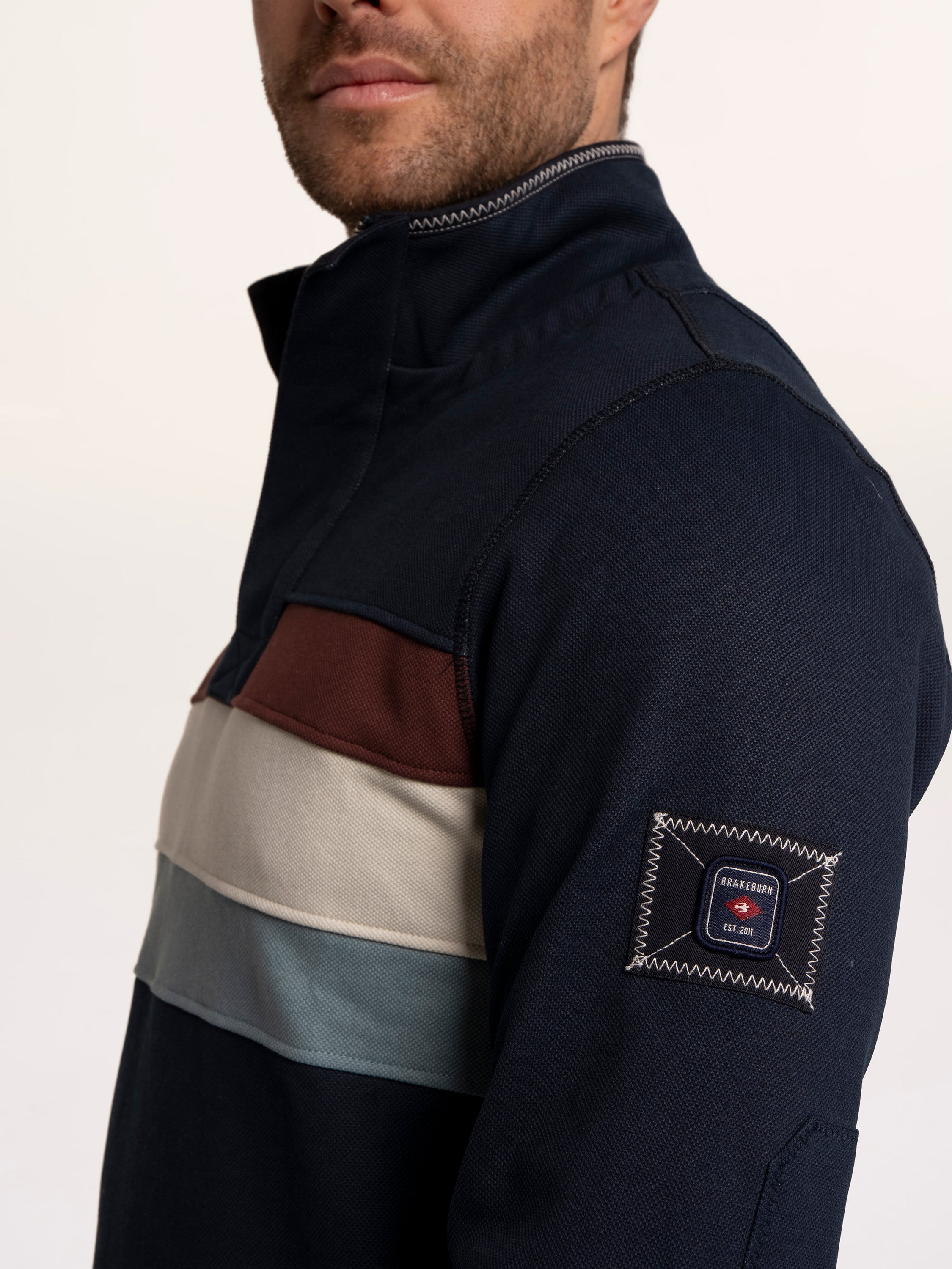 Talbot Chest Panel 1/4 Zip Sweat