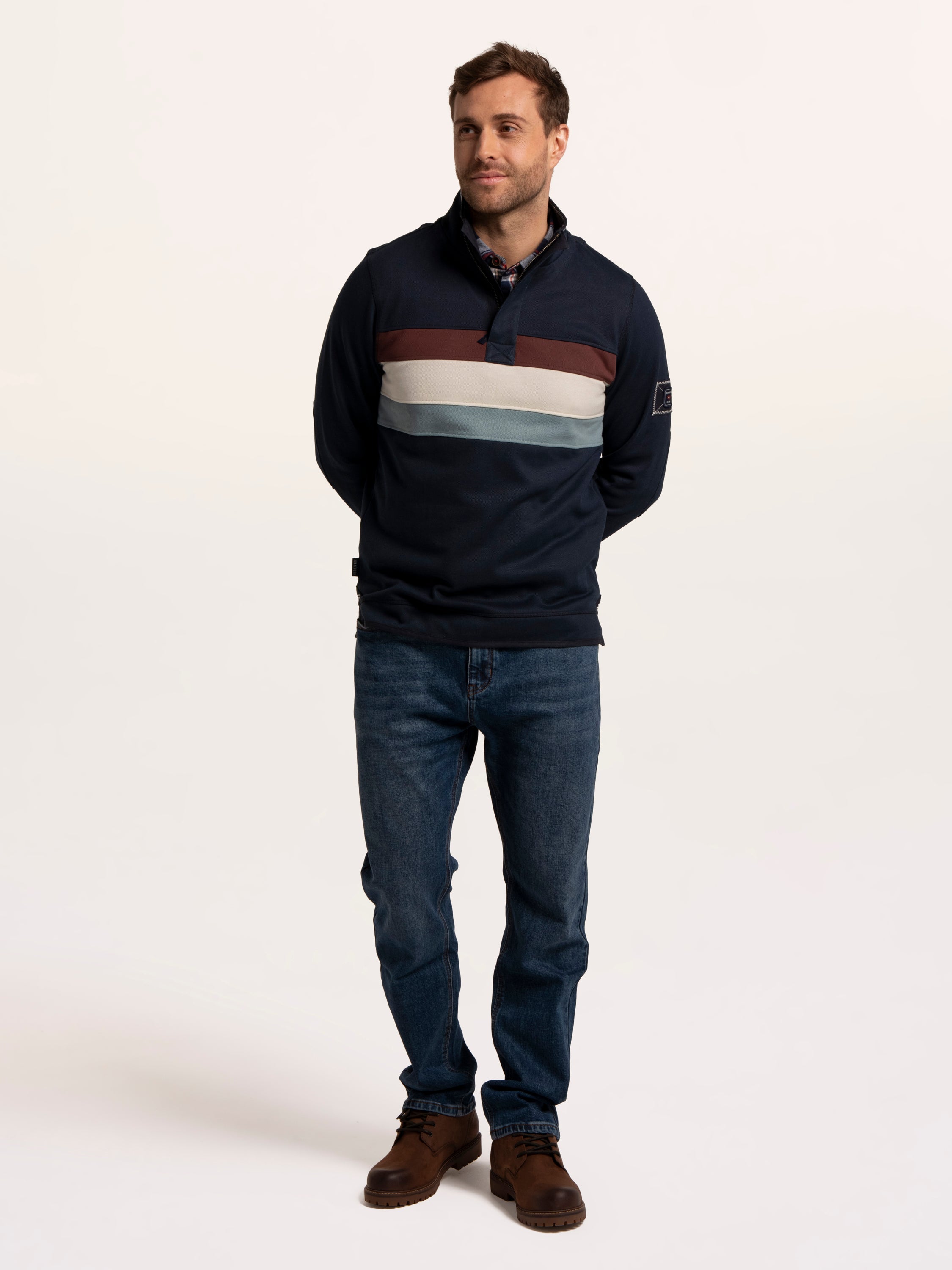 Talbot Chest Panel 1/4 Zip Sweat