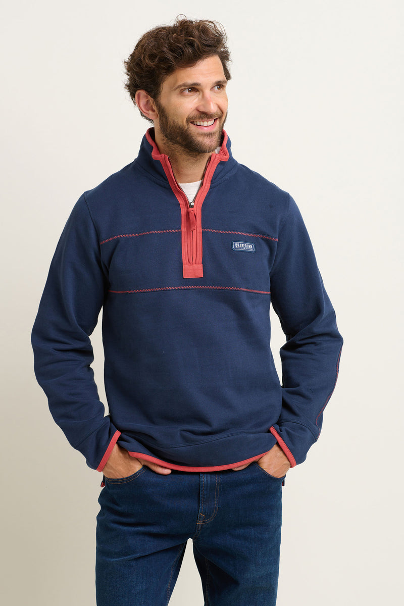 Men's Navy Quarter Zip Sweatshirt