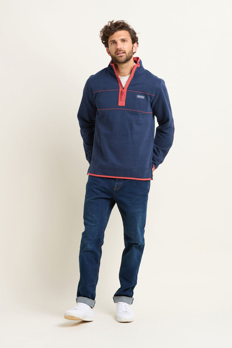 Navy Quarter Zip Sweatshirt