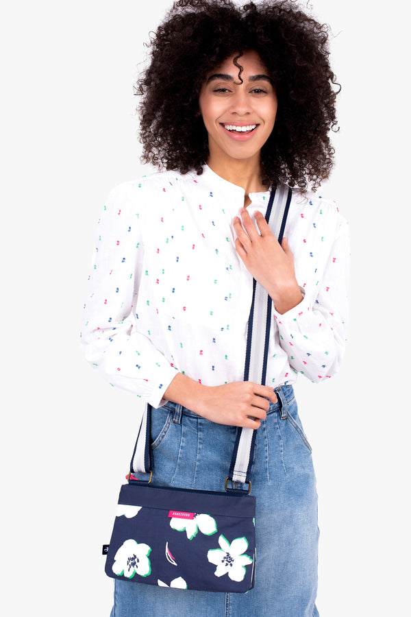 Floating Lily Double Compartment Crossbody