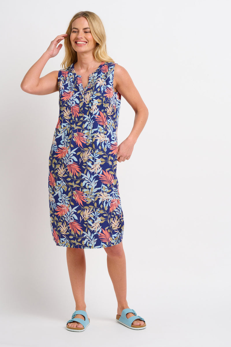 Trailing Tropics Pintuck Dress