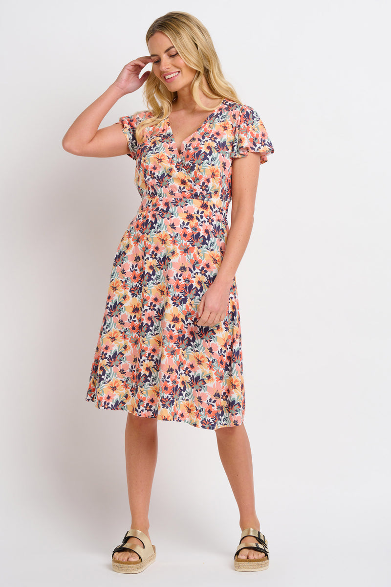 Summer Blooms Wrap Dress