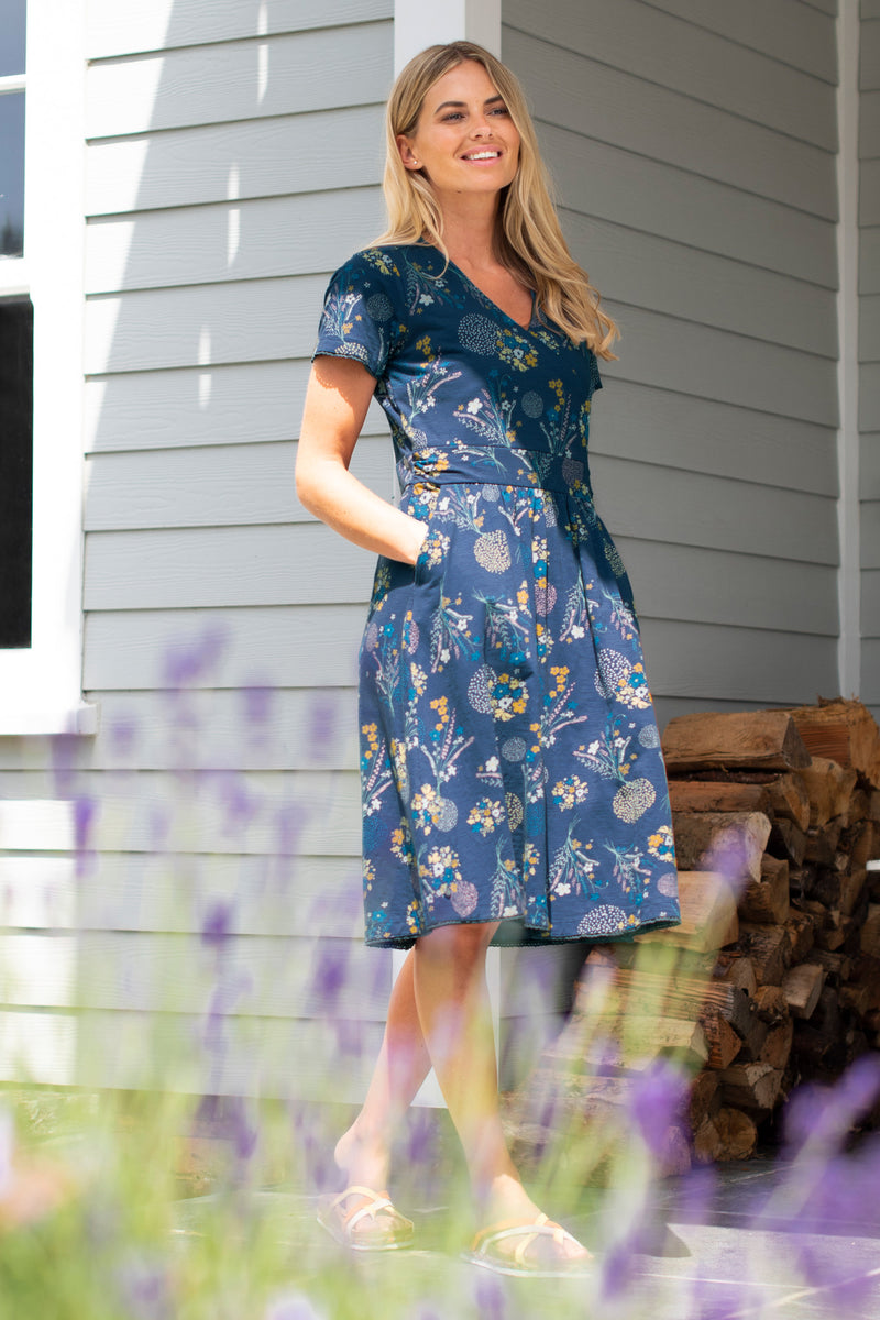 Bursting Blooms Wrap Dress