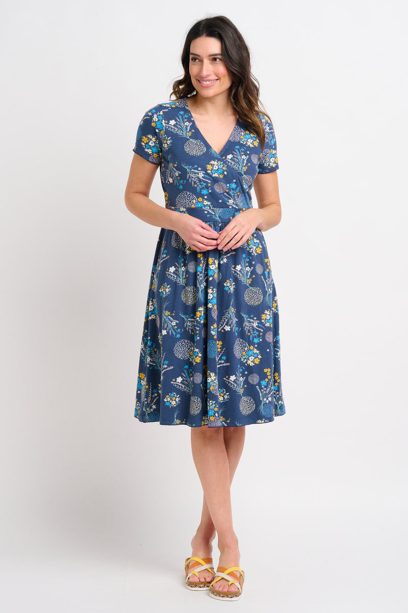 Bursting Blooms Wrap Dress