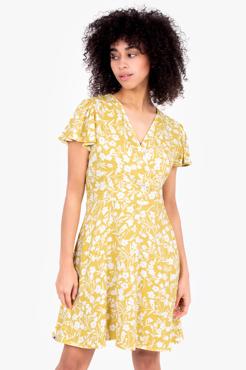 Yellow Ayla Wrap Dress | Brakeburn