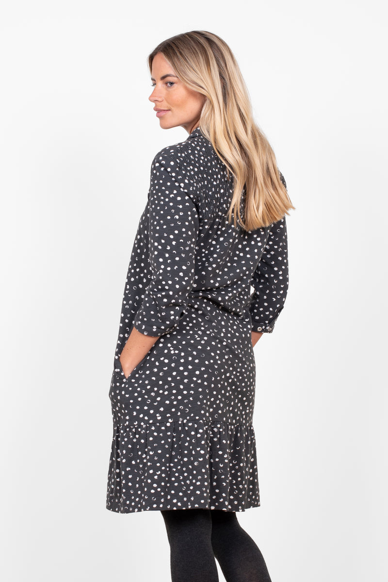 Women's Grey Spotty Shirt Dress | Brakeburn