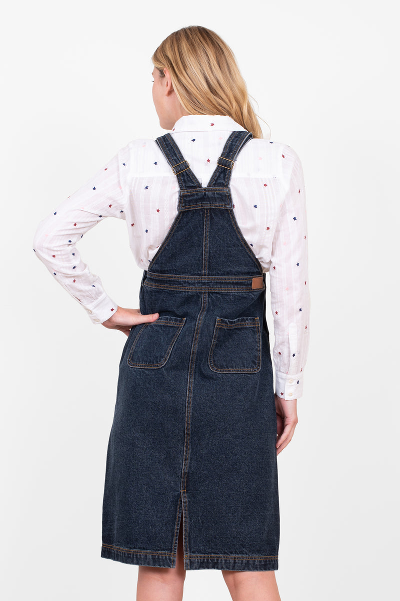Amazon.com: NaRHbrg Denim Pinafore Dress for Women Button Strap Overalls  Stretchy Jumper Suspender Dress A-Line Mid Long Pinafore Bibs : Clothing,  Shoes & Jewelry