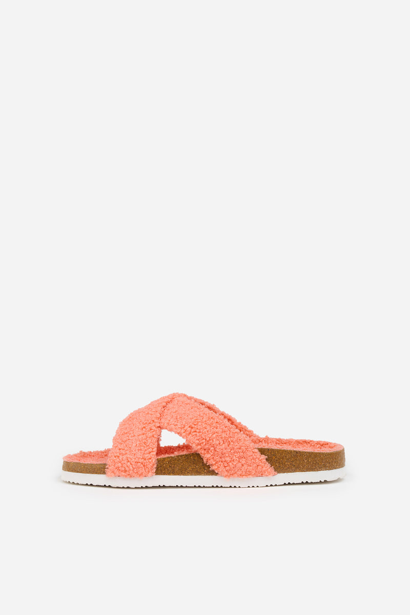 Coral Fluffy Slippers