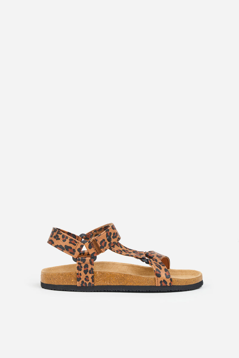 Leopard Strappy Sandals | Brakeburn
