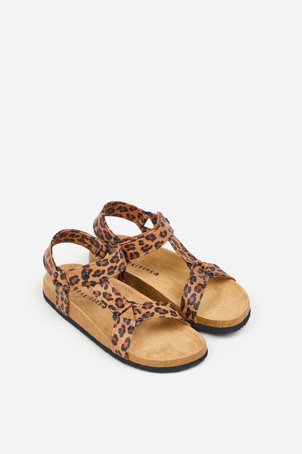 Leopard Strappy Sandals