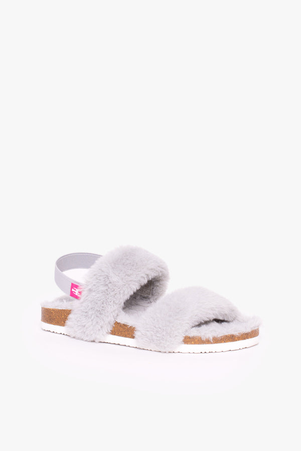 Light Grey Fluffy Slippers