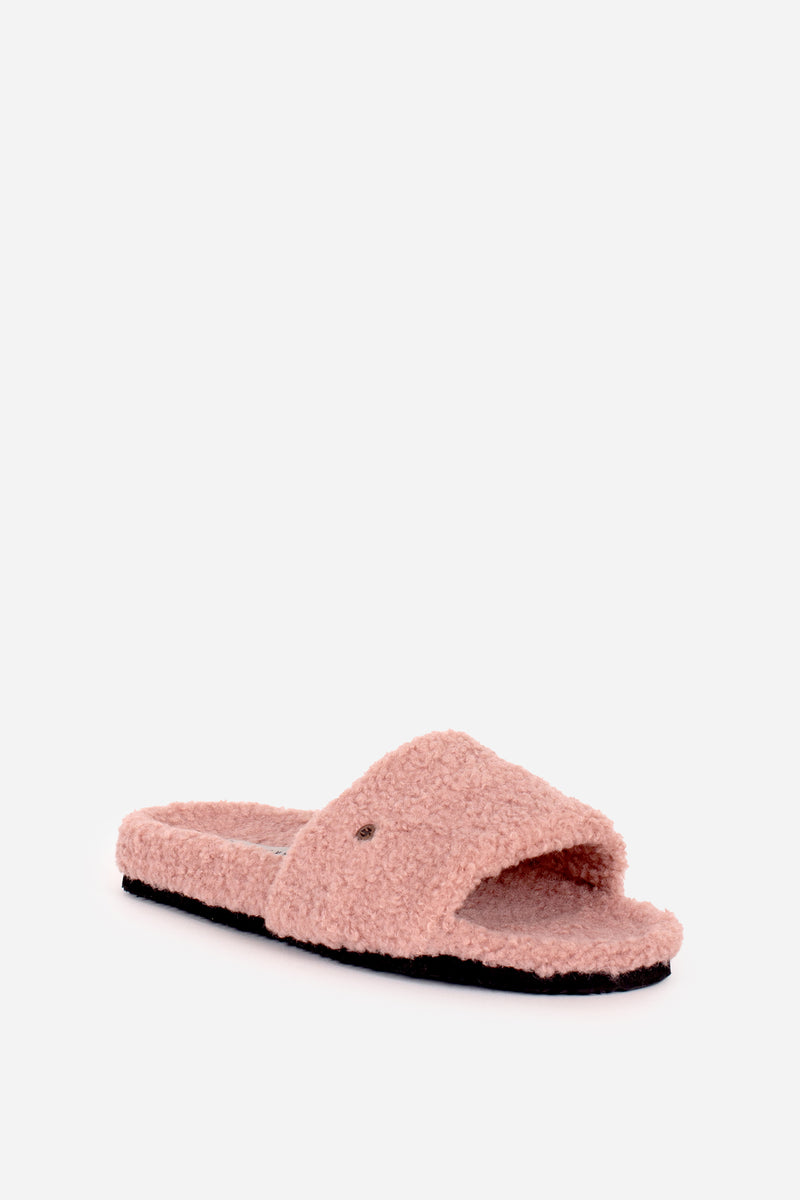 Pink Borg Slider Borg Slippers