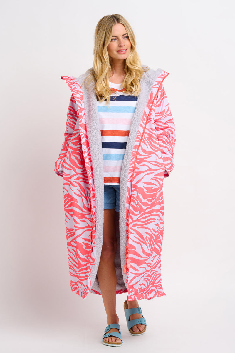 Pink Zebra Chinook Water Resistant Changing Robe | Brakeburn