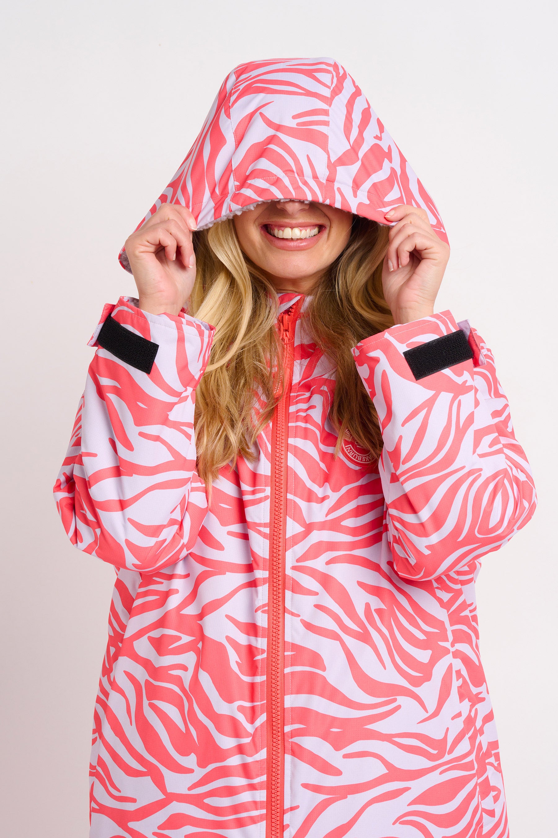 Pink Zebra Chinook Water Resistant Changing Robe | Brakeburn