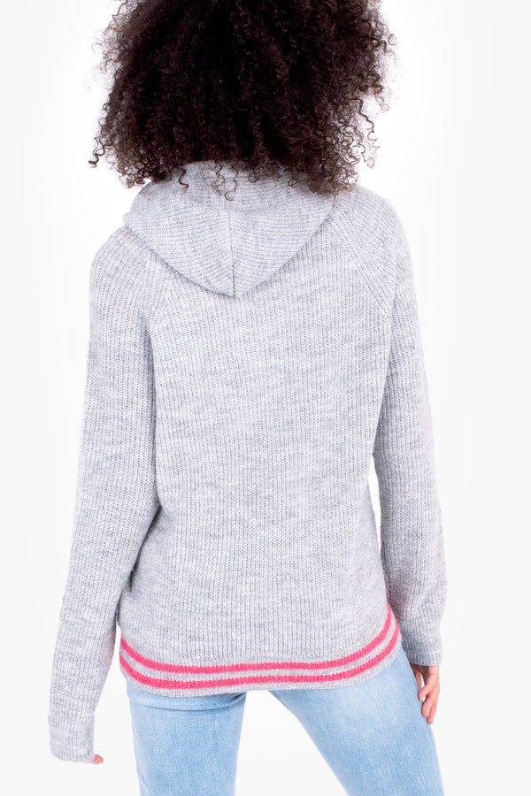 Heather Knitted Hoodie