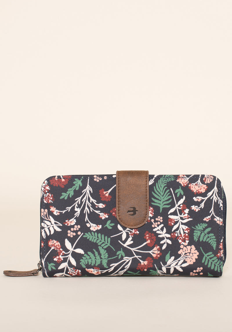 Winter Botanical Fold Over Purse