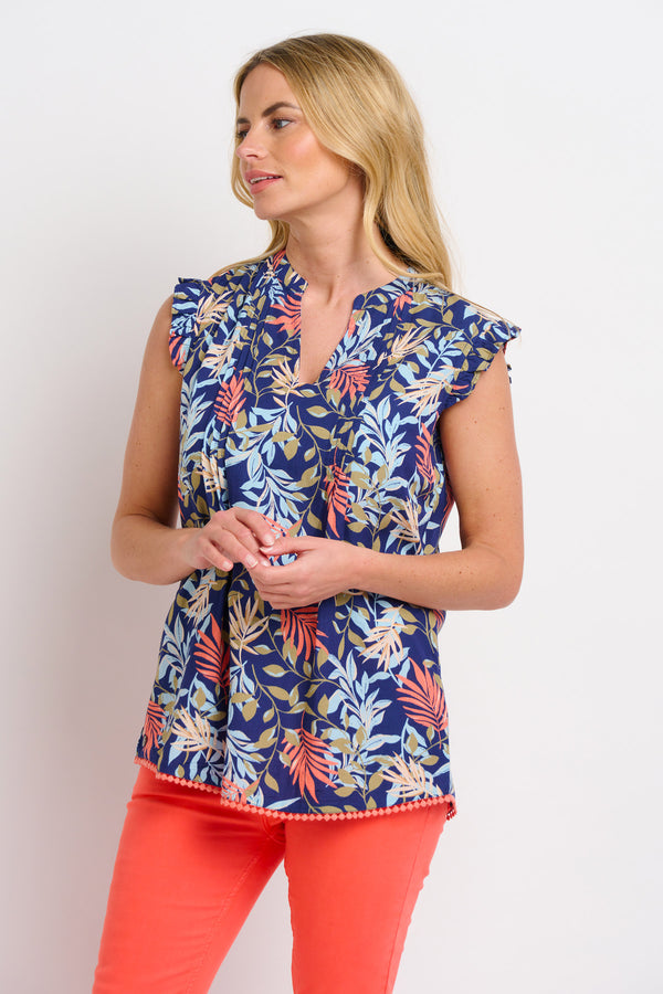 Trailing Tropics Sleeveless Blouse