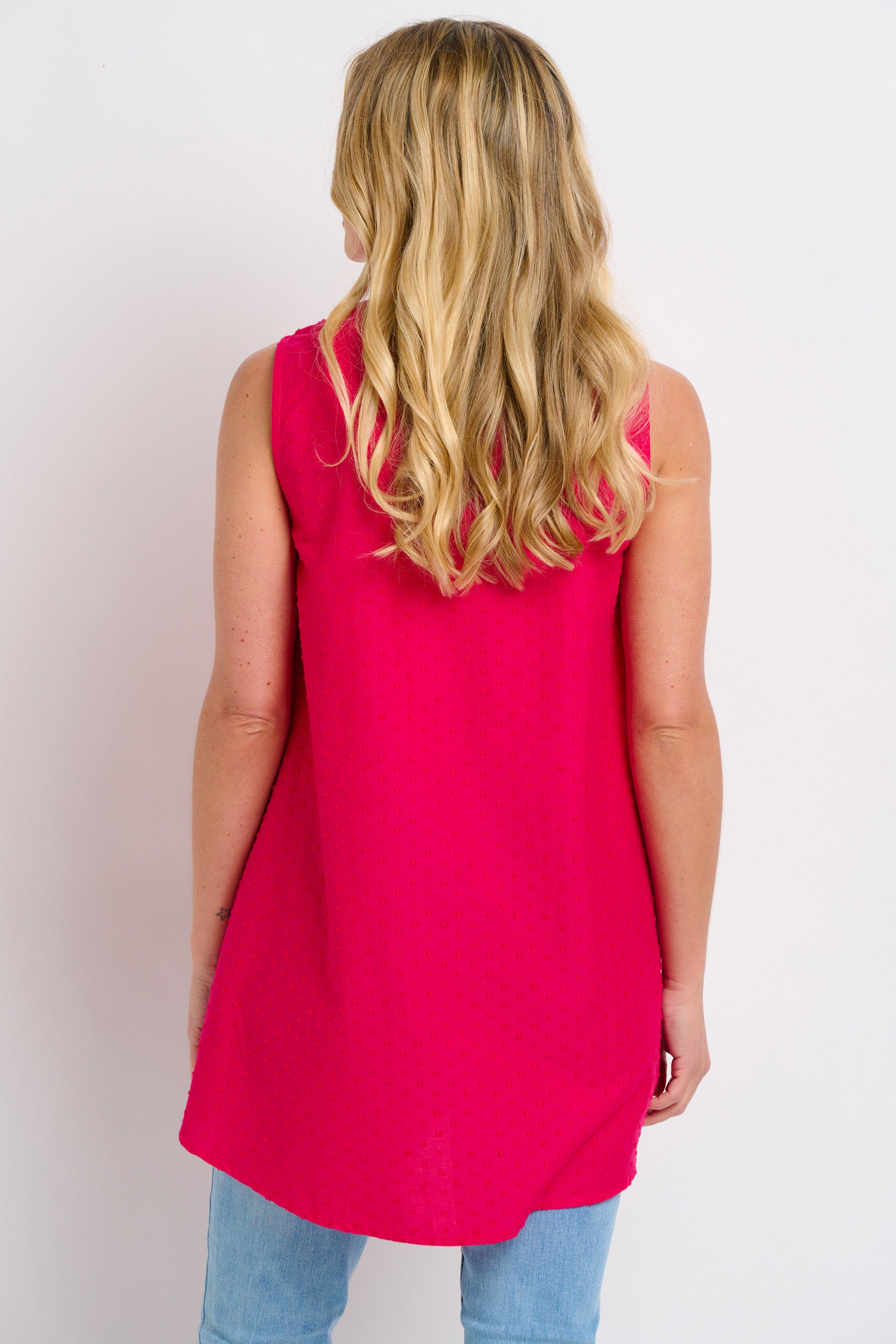 Orla Sleeveless Broderie Blouse