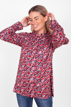 Mixed Berry Floral Blouse