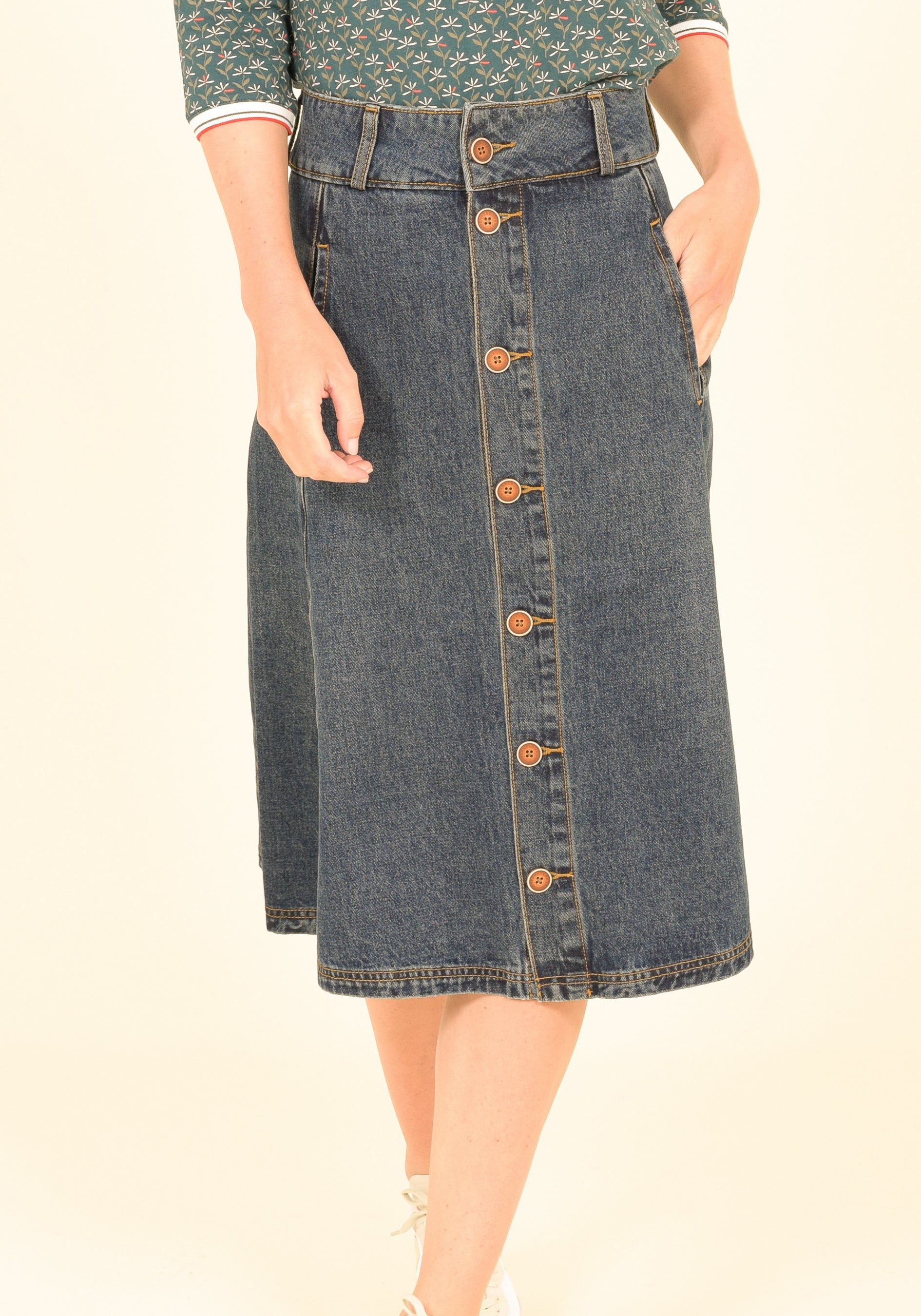Denim Circle Skirt
