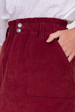 High Waisted Mini Corduroy Skirt