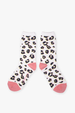 White Leopard Socks