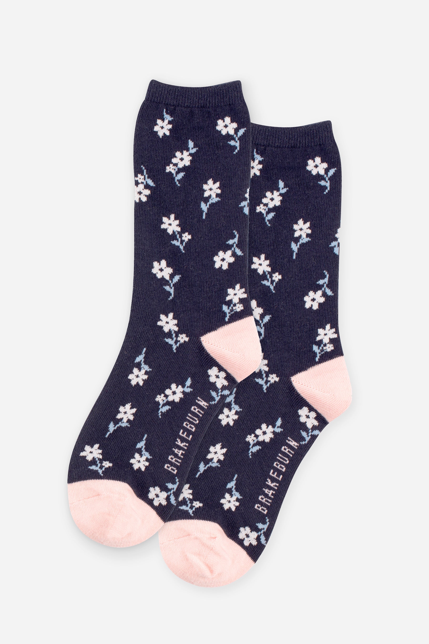 Women&#39;s Navy Floral Socks 3 Pack