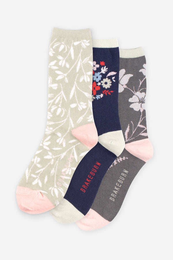 Women's Floral Bouquet Socks 3 Pack