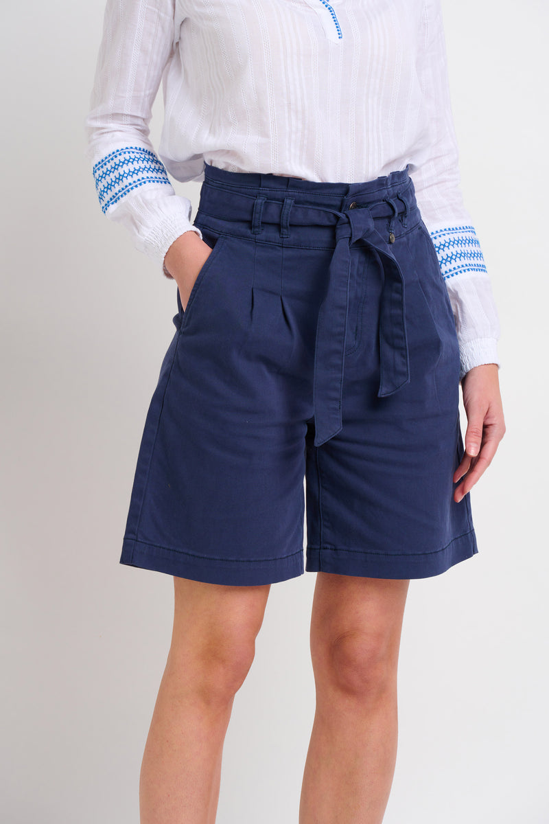 Blue Paperbag Shorts