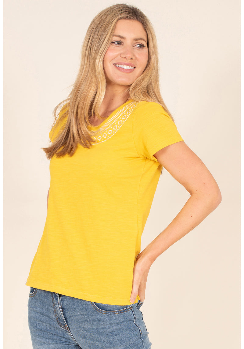 Organic Cotton Buttercup Embroidered T-Shirt