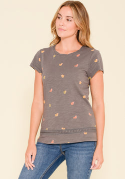 Squirrel Twisted Neck Tee