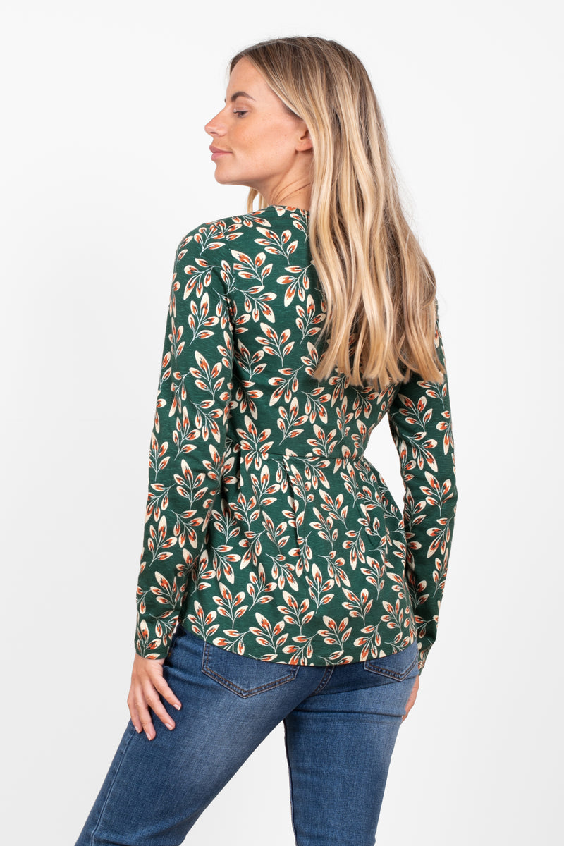 Autumn Breeze Peplum Long Sleeve T-Shirt