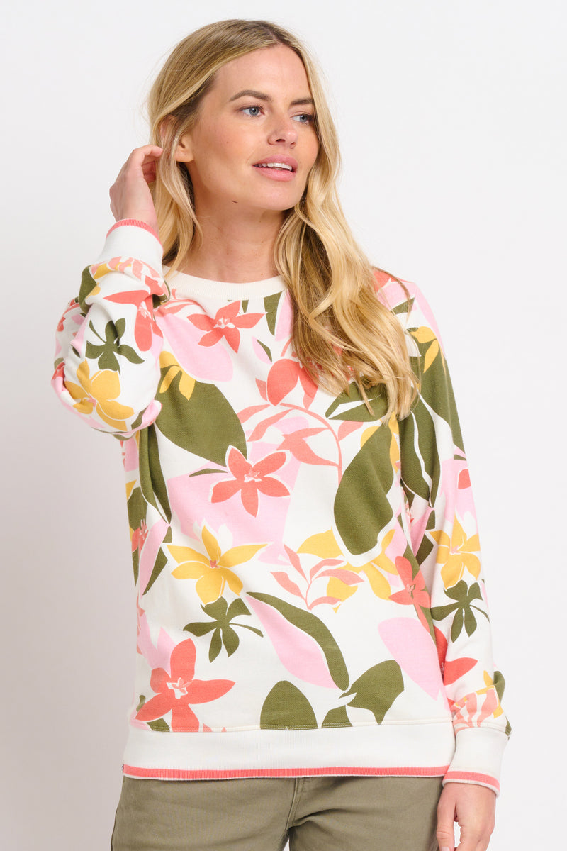 Tropical Palm Crew Neck Sweat