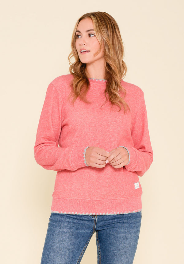 Blanket Stitch Crew Neck