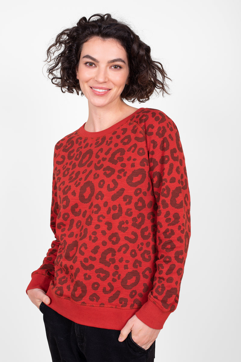 Leopard Raglan Sweatshirt