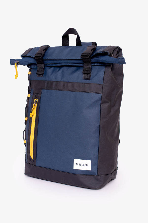 Blue Roll Top Backpack