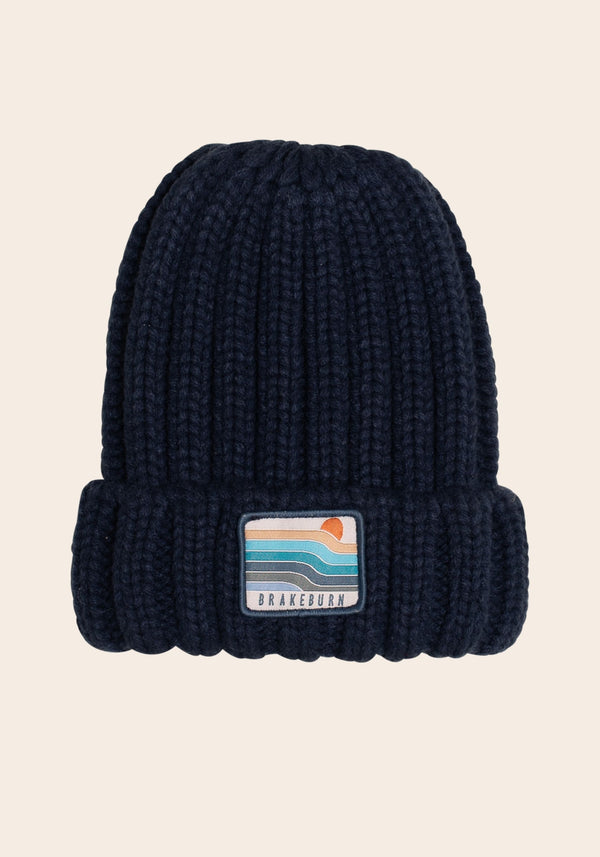 Ribbed Patch Beanie