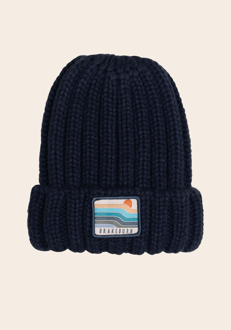 Ribbed Patch Beanie