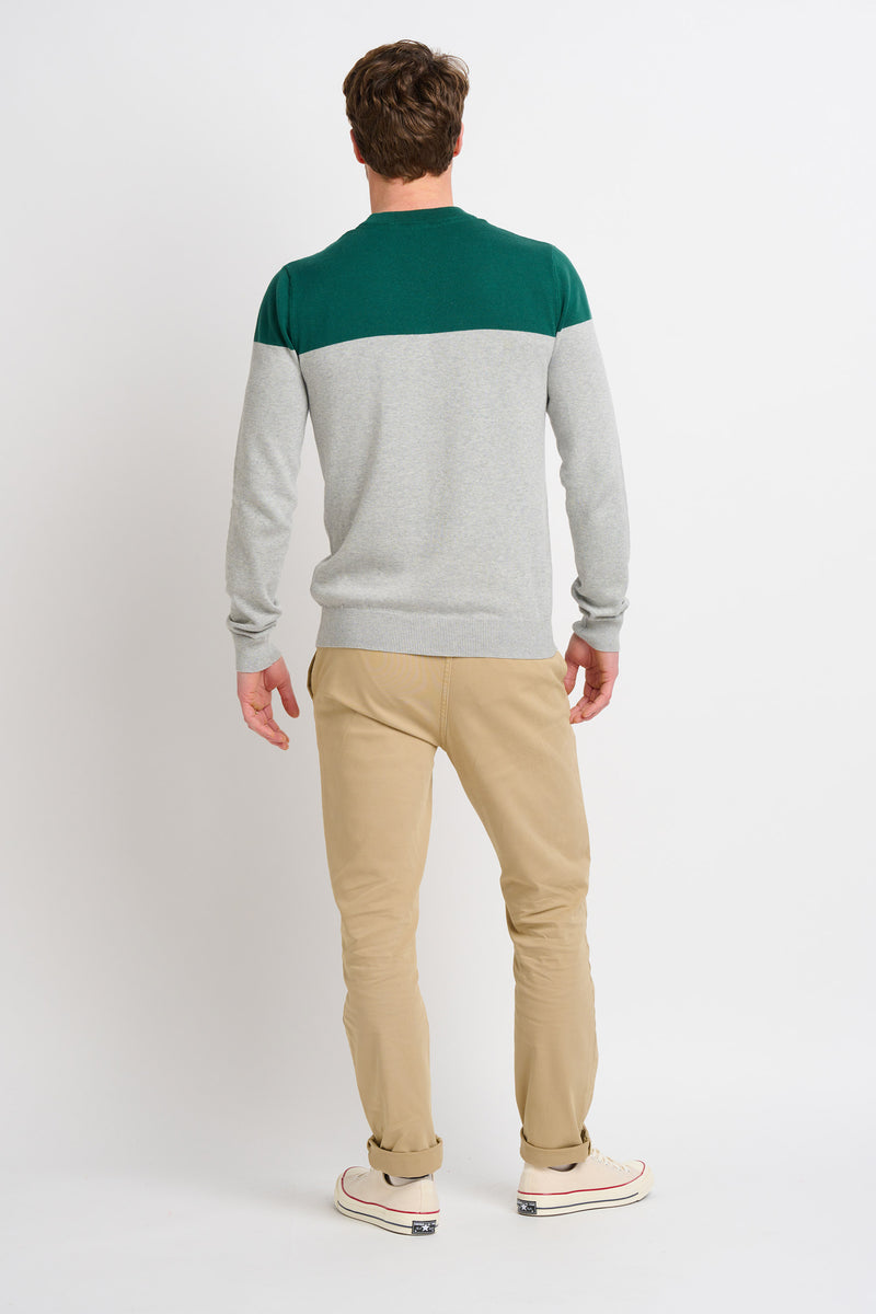 Colour Block Crew Neck Jumper