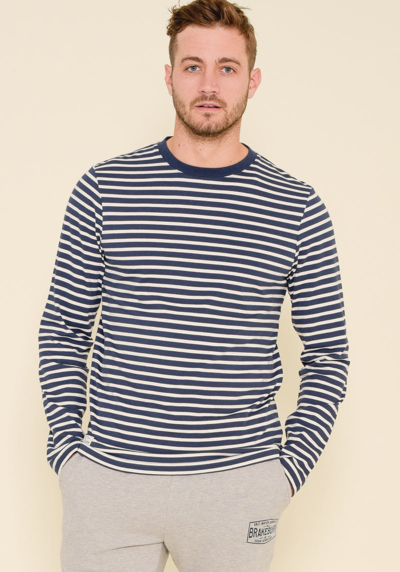 Stripe Long Sleeve Tee Navy