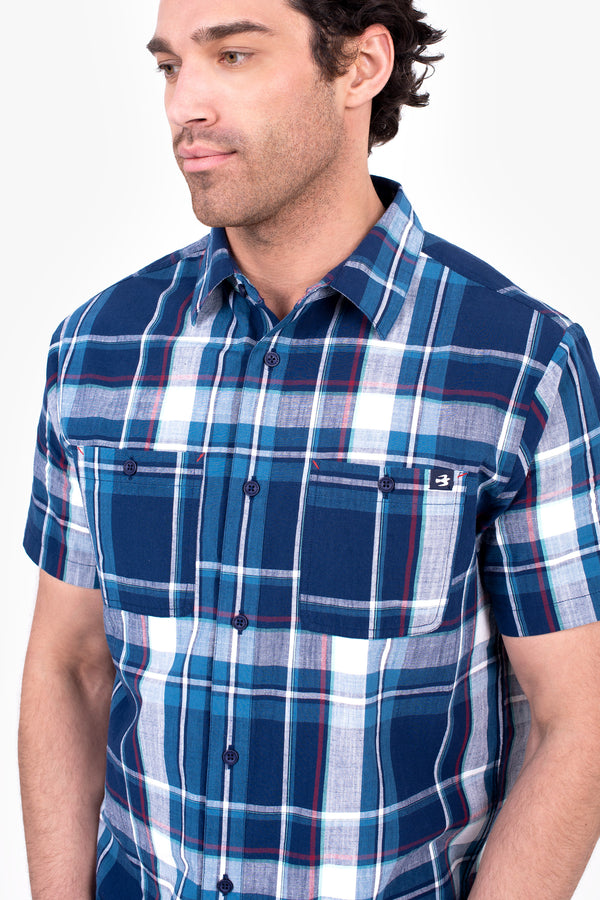 Navy Check Shirt