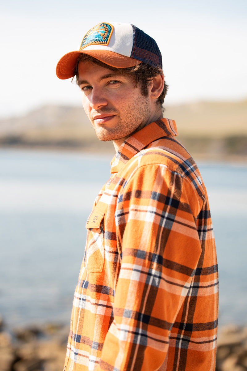 Orange Checked Shirt