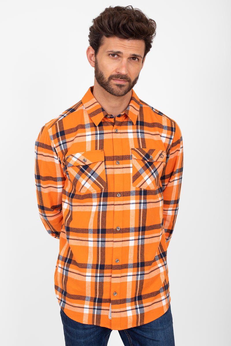 Orange Checked Shirt