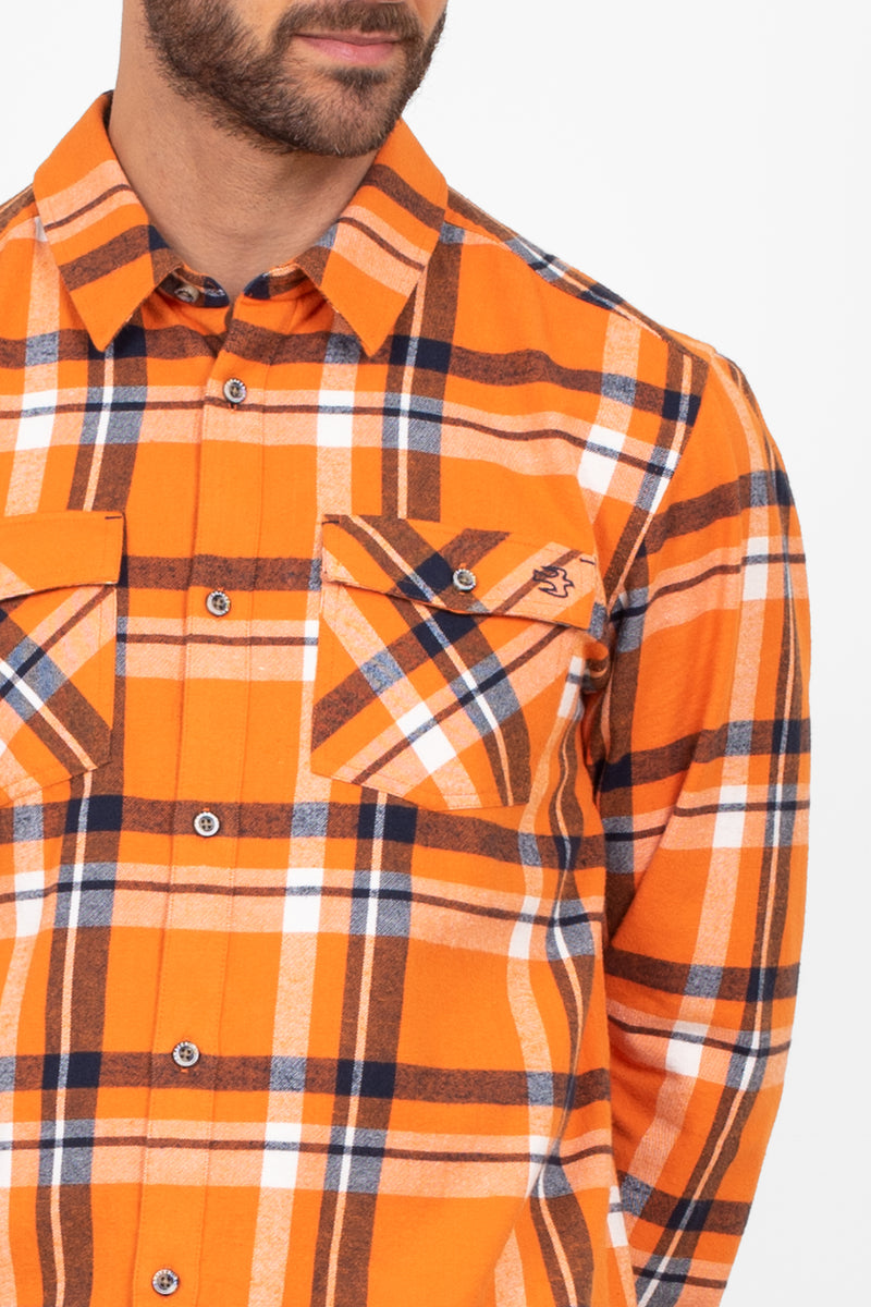 Orange Checked Shirt